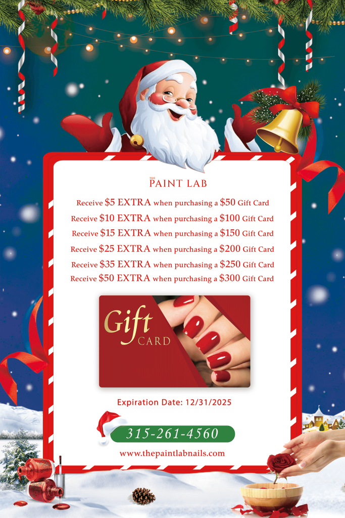 Flyer A5 Christmas Gift Card the paint lab (1)